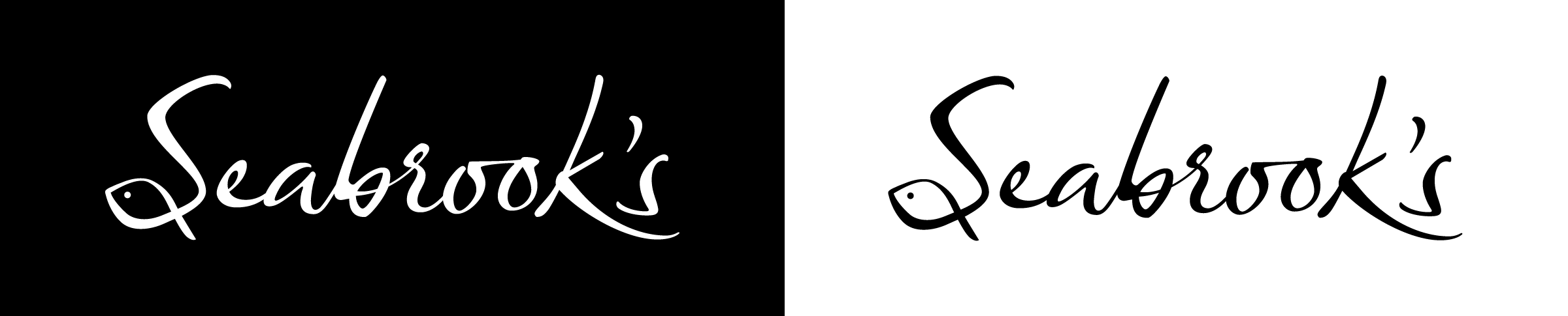 Seabrook's logo in black and white
